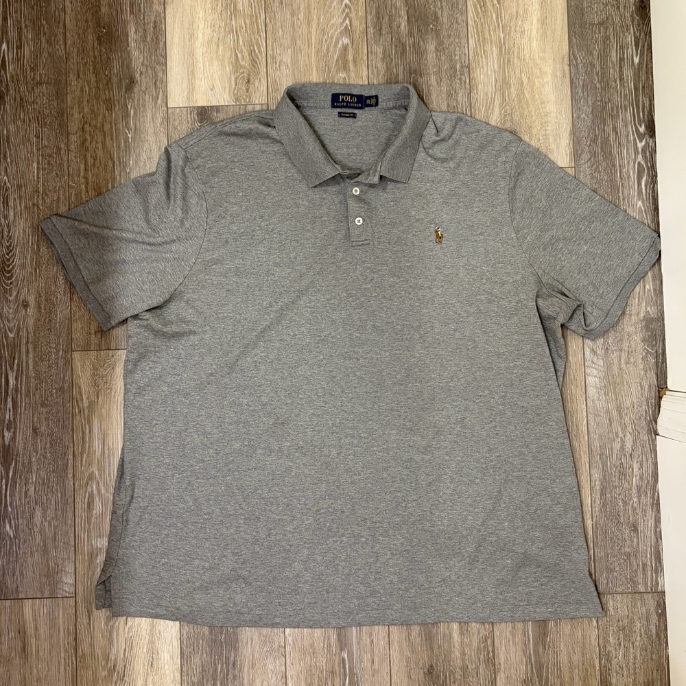Polo Ralph Lauren Classic Gray Polo Shirt - Picture 1 of 11